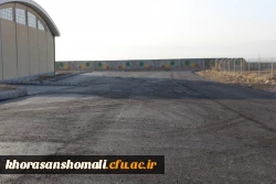 اسفالت ریزی محوطه سراهای دانشجویی و مجموعه ورزشی دانشگا هفرهنگیان خراسان شمالی 5