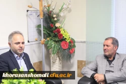 دیدار رئیس بانک انصار و هیات همراه با جناب آقای دکتر صفرزاده سرپرست مدیریت امور پردیس های دانشگاه فرهنگیان خراسان شمالی 2