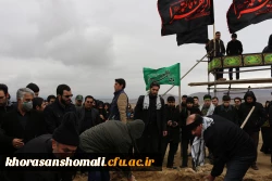 حضور آقای دکتر صفرزاده معاونت محترم فرهنگی و اجتماعی دانشگاه فرهنگیان کشور در مراسم خاکسپاری دوشهید گمنام دانشگاه فرهنگیان خراسان شمالی 7