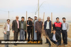 کاشت بیش ا ز 200 اصله نهال درختان مثمر و غیر مثمر به مناسبت هفته درختکاری در دانشگاه فرهنگیان 8