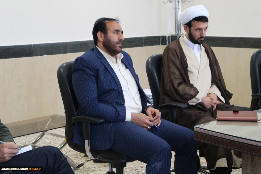 نشست همکاران دانشگاه فرهنگیان خراسان شمالی در خصوص برگزاری مراسم   باشکوه تر مراسم چهلم دو شهید گمنام در دانشگاه فرهنگیان استان 5