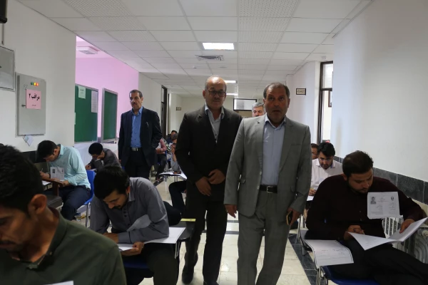 بازدید معاون فرهنگی و اجتماعی دانشگاه فرهنگیان  کشور از روند برگزاری آزمون اصلح در پردیس امام محمد باقر(ع) خراسان شمالی 2