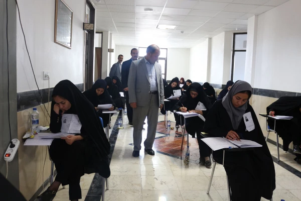 بازدید معاون فرهنگی و اجتماعی دانشگاه فرهنگیان  کشور از روند برگزاری آزمون اصلح در پردیس امام محمد باقر(ع) خراسان شمالی 2