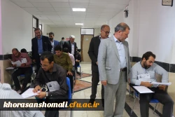 بازدید معاون فرهنگی و اجتماعی دانشگاه فرهنگیان  کشور از روند برگزاری آزمون اصلح در پردیس امام محمد باقر(ع) خراسان شمالی 2