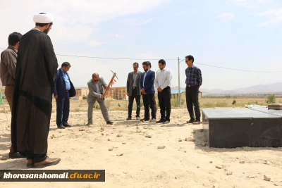 مراسم کلنگ زنی ساخت المان شهدای گمنام دانشگاه فرهنگیان خراسان شمالی انجام شد.