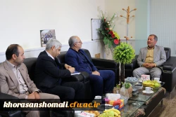 نشست دکتر حبیب صفرزاده سرپرست مدیریت امور پردیس های خراسان شمالی با یحیی لایق مدیر بانک تجارت استان خراسان شمالی 5