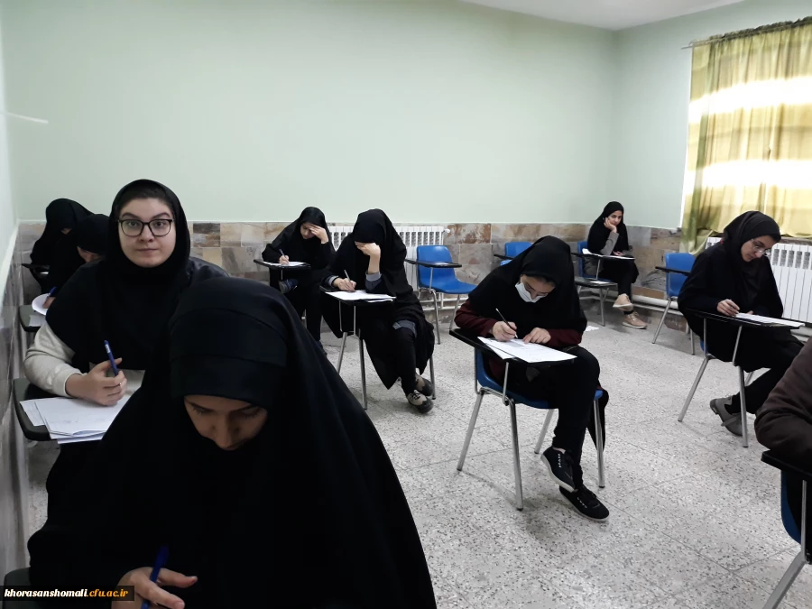 حضور دکتر صفرزاده سرپرست دانشگاه فرهنگیان خراسان شمالی از روند 
برگزاری امتحانات پایان ترم دانشجویان پردیس های خراسان شمالی 2