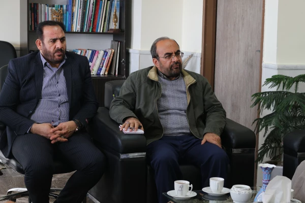دیدار سردار شجاع جانشین قرارگاه آبادانی و عمران سپاه خراسان شمالی با دکتر صفرزاده سرپرست دانشگاه فرهنگیان خراسان شمالی 3