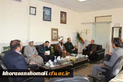 دیدار سردار شجاع جانشین قرارگاه آبادانی و عمران سپاه خراسان شمالی با دکتر صفرزاده سرپرست دانشگاه فرهنگیان خراسان شمالی 6