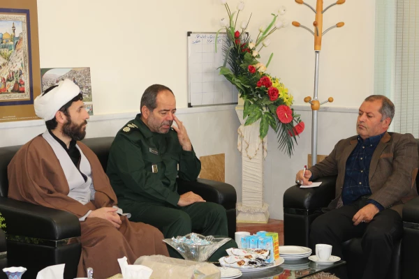 دیدار سردار شجاع جانشین قرارگاه آبادانی و عمران سپاه خراسان شمالی با دکتر صفرزاده سرپرست دانشگاه فرهنگیان خراسان شمالی 7
