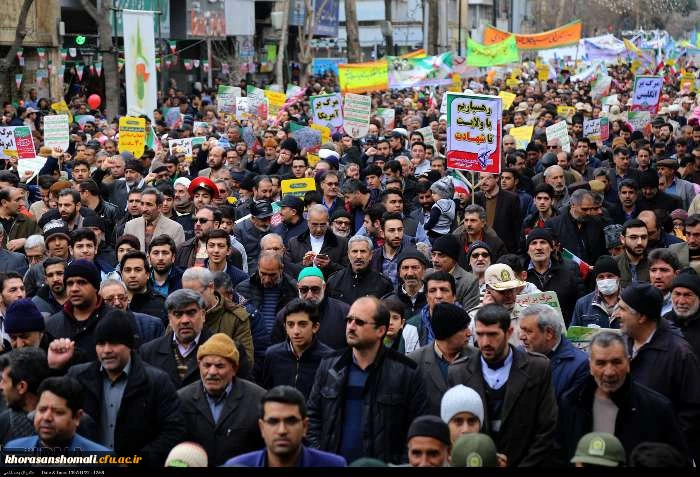 حضور کارکنان، اساتید و دانشجویان دانشگاه فرهنگیان خراسان شمالی در چهلمین سالگرد جشن پیروزی شکوهمند انقلاب اسلامی ایران در کنار مردم شهرستان بجنورد به روایت تصویر 2