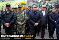 حضور کارکنان، اساتید و دانشجویان دانشگاه فرهنگیان خراسان شمالی در چهلمین سالگرد جشن پیروزی شکوهمند انقلاب اسلامی ایران در کنار مردم شهرستان بجنورد به روایت تصویر 14