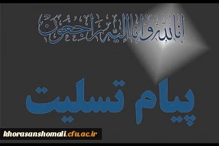 پیام تسلیت دکتر صفرزاده در پی فوت دانشجوی معلم عاطفه تقی زاده مطلق دانشجوی پردیس امام جعفر صادق(ع) دانشگاه فرهنگیان خراسان شمالی