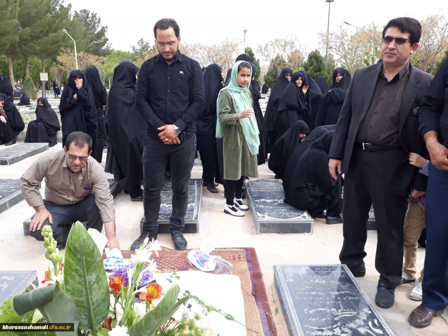 شرکت دانشجو معلمان پردیس امام جعفر صادق(ع) خواهران و جمعی از کارکنان پردیس های خراسان شمالی در مراسم چهلمین روز درگذشت دانشجو معلم عاطفه تقی زاده 5