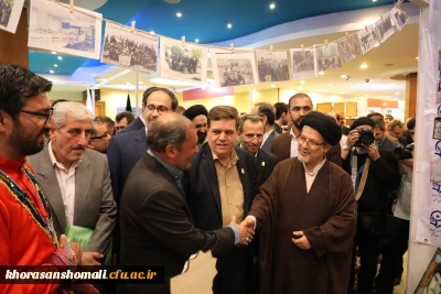 بازدید دکتر خنیفر ریاست دانشگاه فرهنگیان کشور از غرفه پردیس های دانشگاه فرهنگیان خراسان شمالی در نمایشگاه یکصدمین سال تاسیس تربیت معلم کشور در تهران
