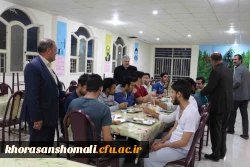 حضور دکتر صفرزاده سرپرست دانشگاه فرهنگیان استان و سرپرست های پردیس ها و جمعی از کارکنان در افطاری با دانشجویان 4