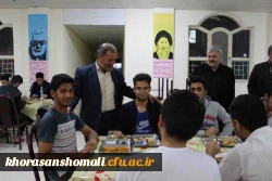 حضور دکتر صفرزاده سرپرست دانشگاه فرهنگیان استان و سرپرست های پردیس ها و جمعی از کارکنان در افطاری با دانشجویان 5