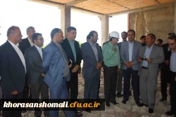 بازدید دکتر رخشانی مهر رئیس سازمان نوسازی و تجهیز مدارس کشور از پروژه حیات طیبه(دانشگاه فرهنگیان خراسان شمالی) 2