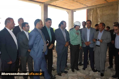 بازدید دکتر رخشانی مهر رئیس سازمان نوسازی و تجهیز مدارس کشور از پروژه حیات طیبه(دانشگاه فرهنگیان خراسان شمالی)