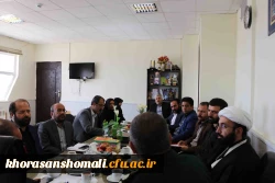 نشست صمیمانه سرهنگ شجاع معاونت تعلیم و تربیت قرار گاه پیشرفت و آبادانی سپاه با دکتر صفرزاده سرپرست دانشگاه فرهنگیان خراسان شمالی در هفته دفاع مقدس 4