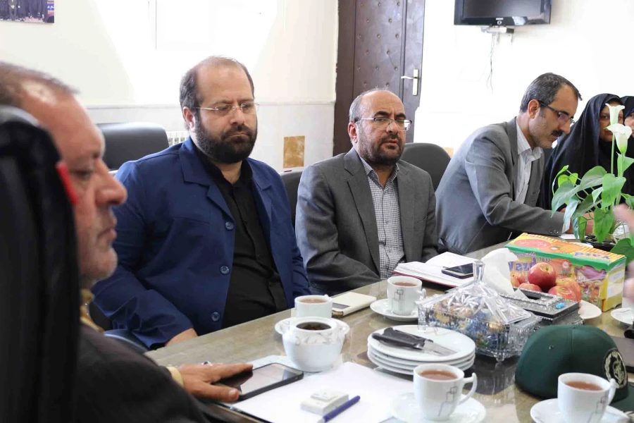 نشست صمیمانه سرهنگ شجاع معاونت تعلیم و تربیت قرار گاه پیشرفت و آبادانی سپاه با دکتر صفرزاده سرپرست دانشگاه فرهنگیان خراسان شمالی در هفته دفاع مقدس 5