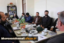 نشست صمیمانه سرهنگ شجاع معاونت تعلیم و تربیت قرار گاه پیشرفت و آبادانی سپاه با دکتر صفرزاده سرپرست دانشگاه فرهنگیان خراسان شمالی در هفته دفاع مقدس 6