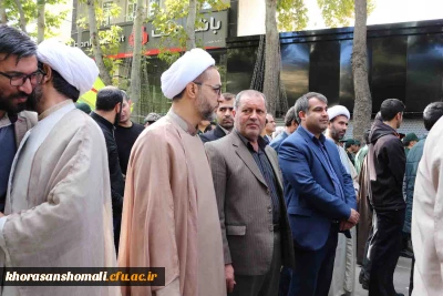 شرکت کارکنان و دانشجویان دانشگاه فرهنگیان خراسان شمالی در راهپیمایی 13 آبان 1398