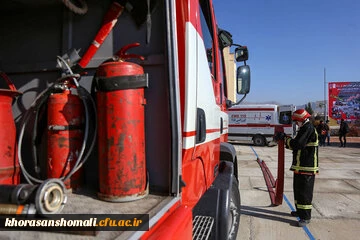 برگزاری مانور ترکیبی امداد و نجات در زلزله در محل دانشگاه فرهنگیان خراسان شمالی 