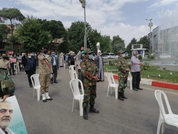 حضور مسئولین دانشگاه فرهنگیان خراسان شمالی در همایش دفاع از قدس و جبهه مقاومت در میدان شهید بجنورد 3