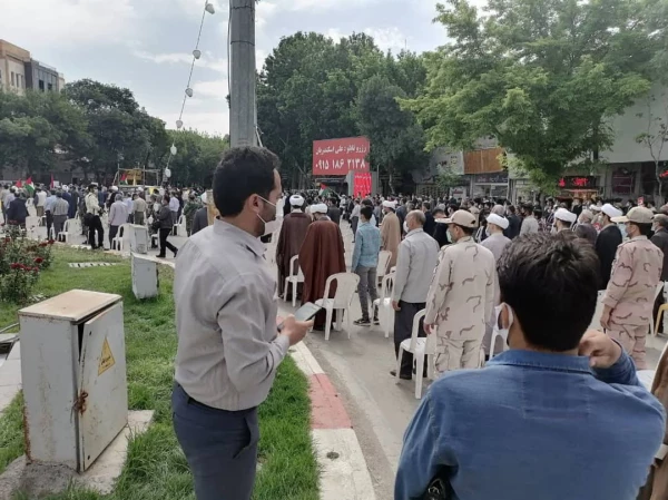 حضور مسئولین دانشگاه فرهنگیان خراسان شمالی در همایش دفاع از قدس و جبهه مقاومت در میدان شهید بجنورد 5