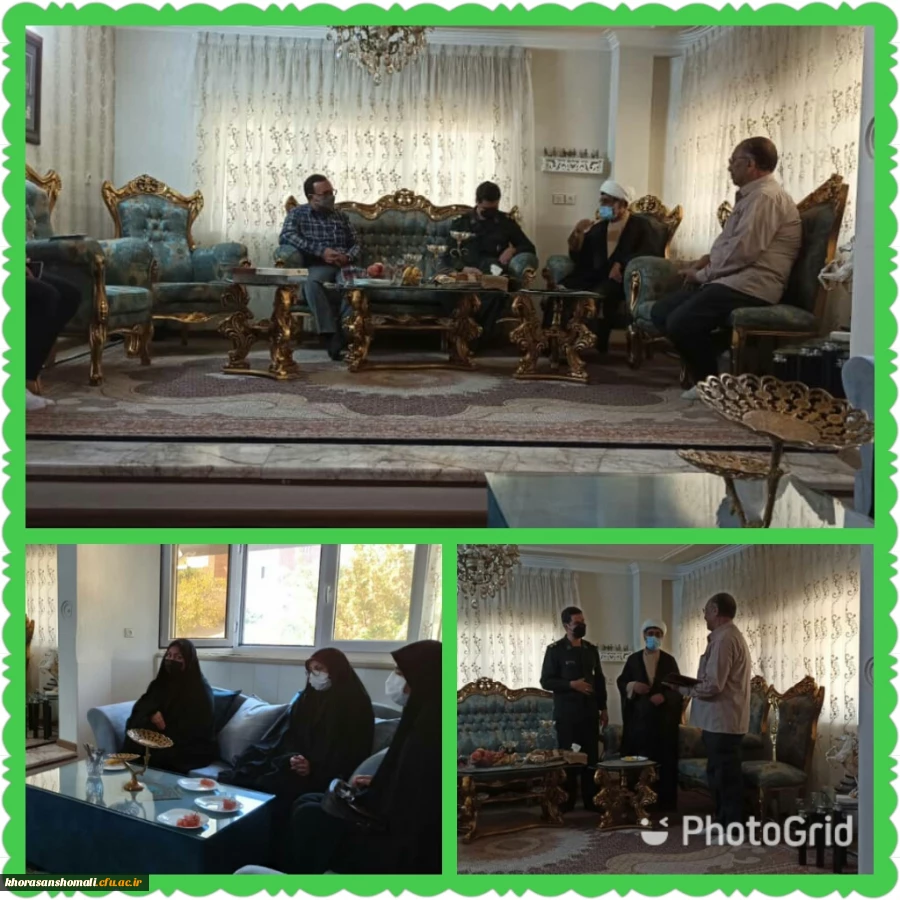 دیدار همکاران دانشگاه فرهنگیان خراسان شمالی با جانبازهفتاددرصد حبیب الله یزدانی به مناسبت هفته هفته دفاع مقدس  2