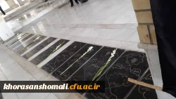 مسئولین دانشگاه فرهنگیان وسپاه استان به دیدار شهدا وگلباران مزار شهدا استان در هفته دفاع مقدس اعزام شدند  5