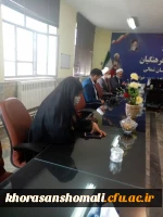 مناسبت هفته قرآن وعترت  نشستی در با عنوان (نقش نماز در سلامت روانی خانواده وجامعه از منظر قرآن کریم) در پردیس امام جعفر صادق (ع)  2