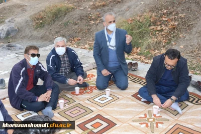 به مناسبت هفته بسیج درتاریخ 1400/9/2 راهپیمایی  و نشست کارکنان دانشگاه فرهنگیان استان خراسان شمالی 