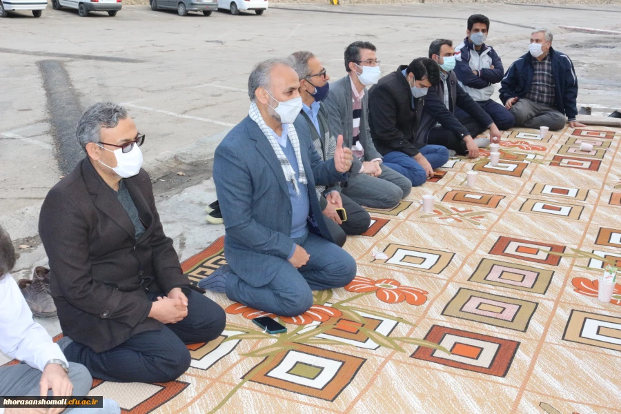 به مناسبت هفته بسیج درتاریخ 1400/9/2 راهپیمایی  و نشست کارکنان دانشگاه فرهنگیان استان خراسان شمالی  2