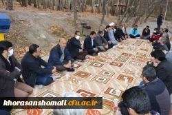 به مناسبت هفته بسیج درتاریخ 1400/9/2 راهپیمایی  و نشست کارکنان دانشگاه فرهنگیان استان خراسان شمالی  2