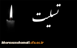 پیام تسلیت  ریاست دانشگاه به همکار محترم سر کار خانم مریم عباسی فرد  2