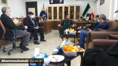 دیدار جمعی از کارکنان دانشگاه فرهنگیان بافرمانده سپاه استان جهت عرض تبریک روزپاسدار