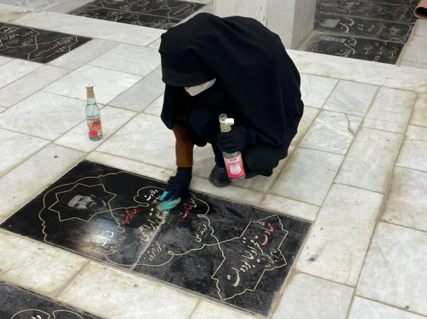 طرح ضیافت شهدا در گلزار شهدای معصوم زاده بجنورد  با حضور دانشجویان پردیس امام جعفر صادق (ع) برگزار شد . 2