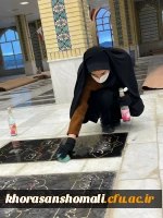 طرح ضیافت شهدا در گلزار شهدای معصوم زاده بجنورد  با حضور دانشجویان پردیس امام جعفر صادق (ع) برگزار شد . 2