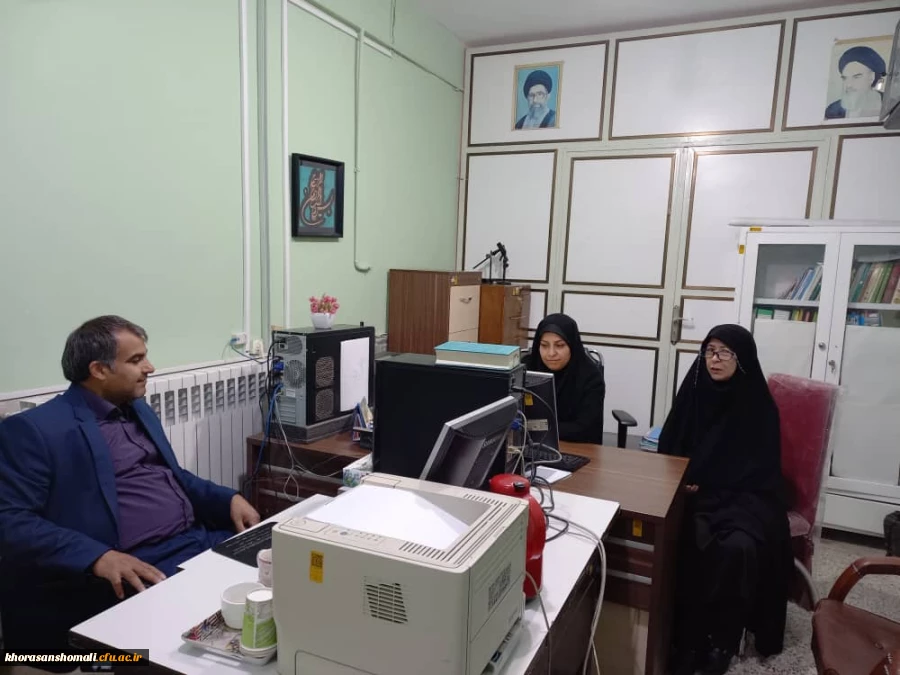 بازدید ناظر شناسنامه آماری و سنجش فعالیت های فرهنگی و اجتماعی دانشگاه فرهنگیان از مدیریت و پردیس های خراسان شمالی 2