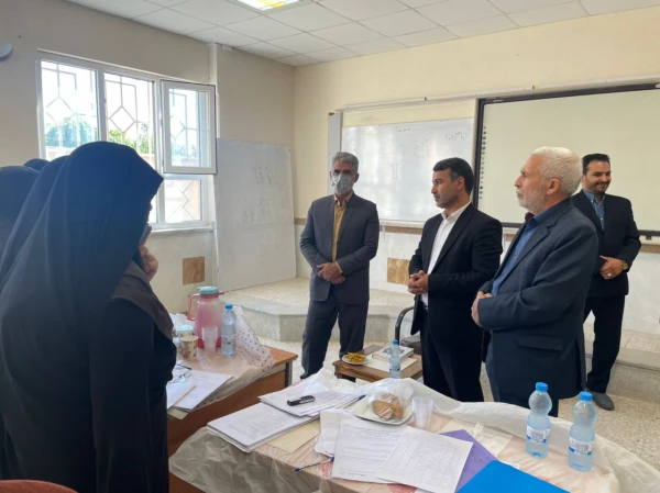 بازدید معاون سیاسی استاندار و مدیر کل آموزش و پرورش و ریاست مرکز مجری مصاحبه جناب آقای دکتر نظری از روند مصاحبه ماده 28  5