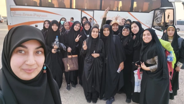 آیین بدرقه کاروان زیارتی اربعین دانشجومعلمان پردیس خواهران دانشگاه فرهنگیان استان 2