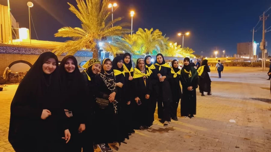 آیین بدرقه کاروان زیارتی اربعین دانشجومعلمان پردیس خواهران دانشگاه فرهنگیان استان 4