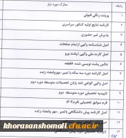 مدارک مورد نیاز
