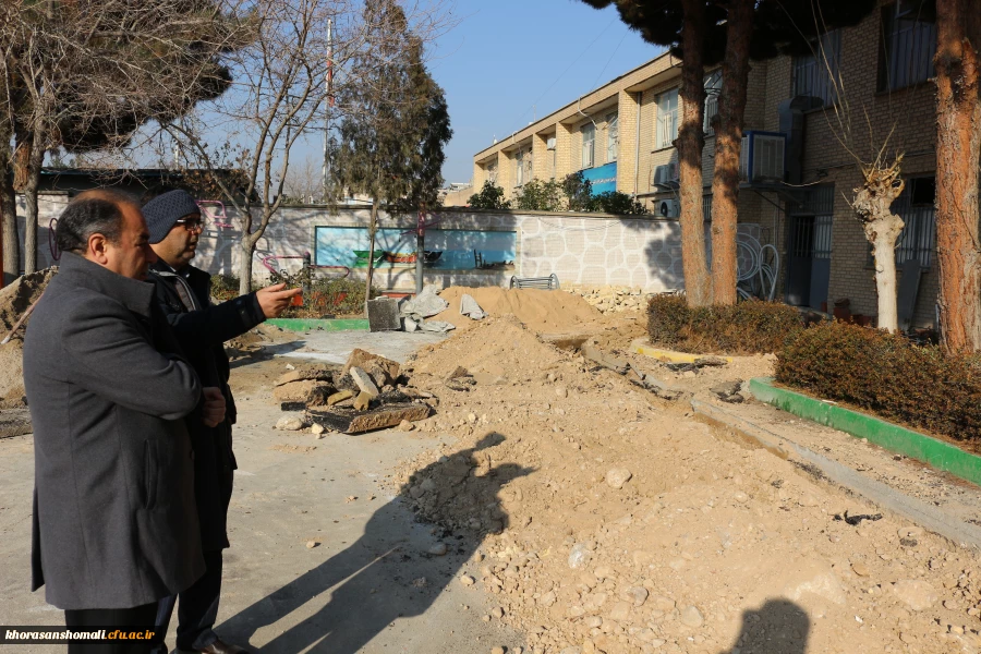 بازدید میدانی مدیریت امور پردیس های استان از روند بهسازی پردیس امام جعفر صادق(ع) 4