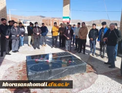 گلباران و غبارروبی مزار شهدای گمنام دانشگاه