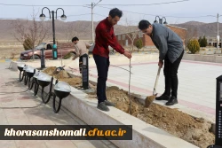 کاشت نهال به مناسبت روز درختکاری در محوطه گلزار شهدای گمنام و فضاهای سبز دانشگاه 6