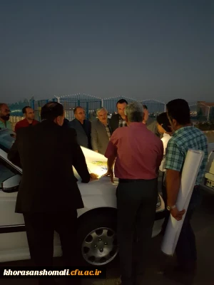 حضور جناب آقای مهندس میرکریمی سرپرست اداره کل راه و شهرسازی استان و مهندس رمضانیان سرپرست معاونت سیاسی، امنیتی و اجتماعی فرمانداری شهرستان بجنورد جهت تصمیم گیری و دوبانده نمودن جاده منتهی به دانشگاه فرهنگیان.