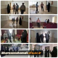 بازدید کارشناسان مدیریت بحران استانداری و اداره کل نوسازی مدارس خراسان شمالی از ساختمان پردیس خواهران  2